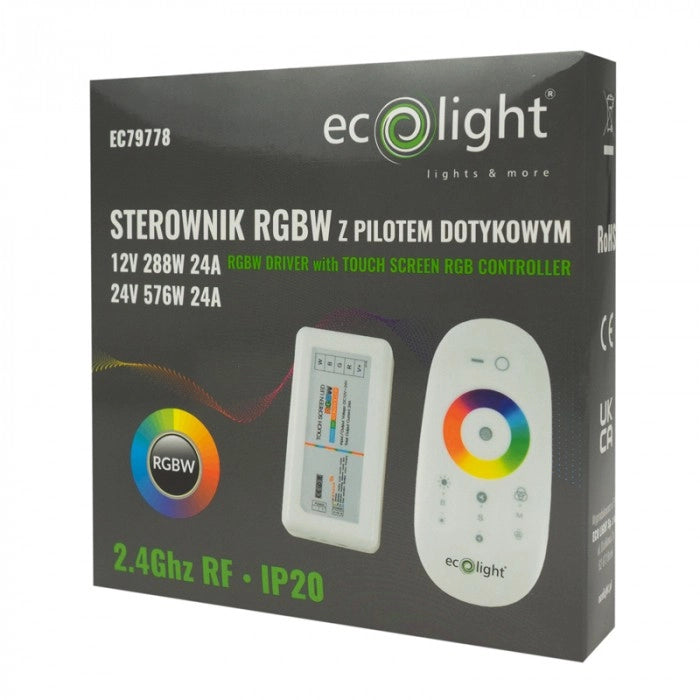 Controller strisce LED RGBW touch RF 24A 12-24V