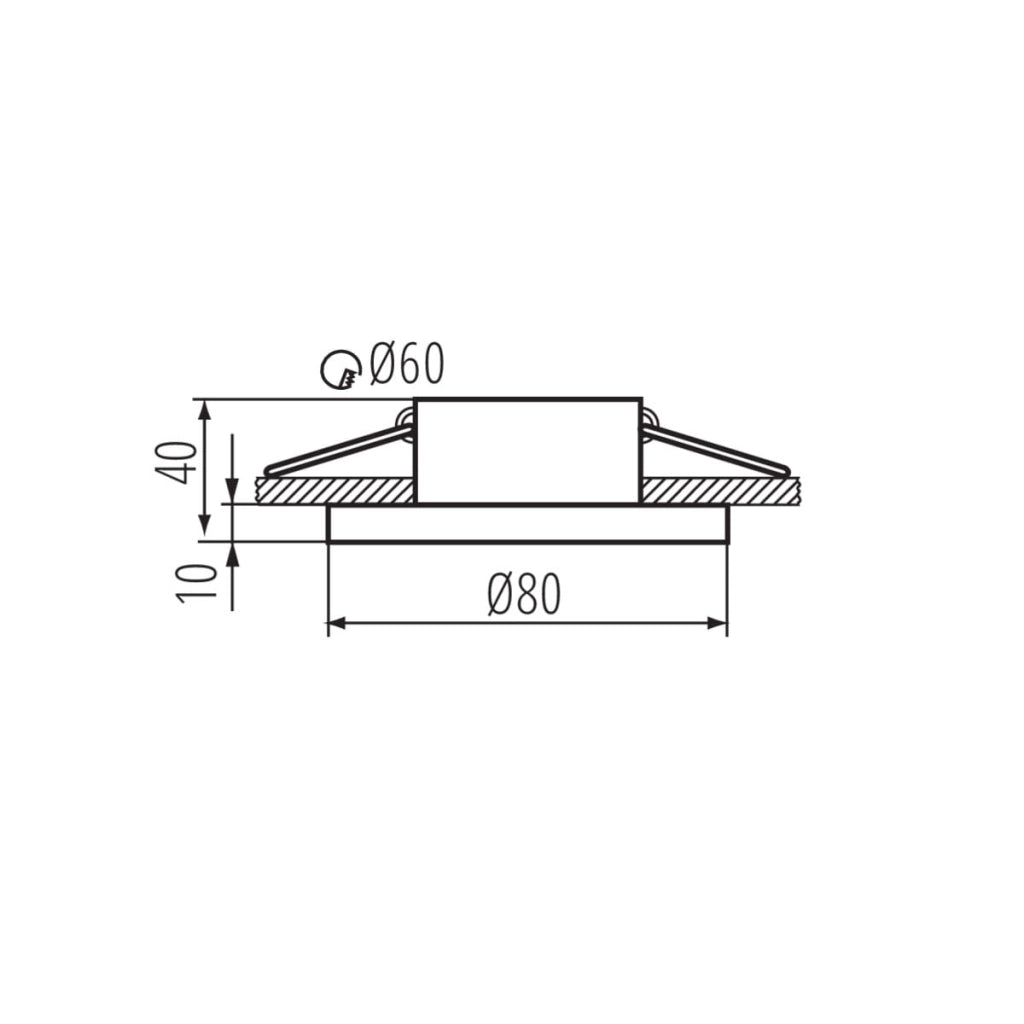 Faretto incasso soffitto Kanlux FLINI 33123 bianco IP44