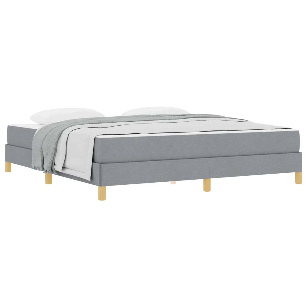Letto a molle con materasso Grigio chiaro 180 x 200 cm Tessuto 3398584
