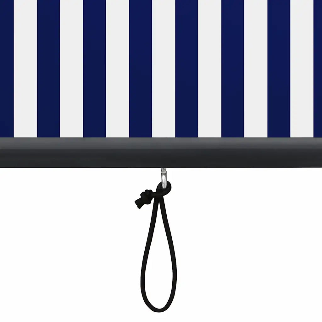 Tenda a Rullo per Esterni 160x250 cm Blu e Bianca
