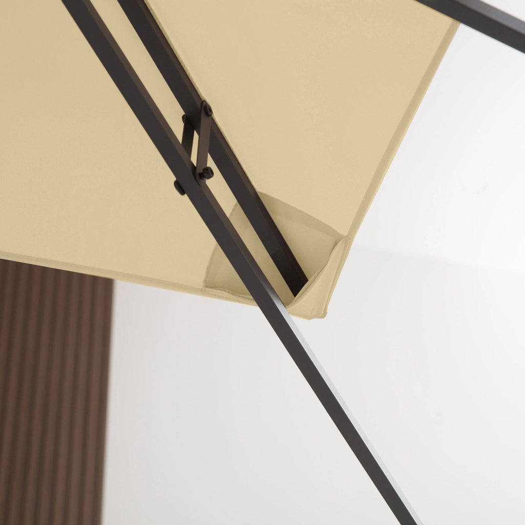 Tetto di Ricambio per Gazebo da Giardino a 2 Livelli 400x300 cm in Poliestere Anti UV Crema