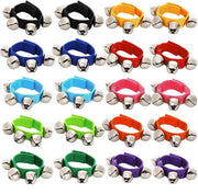 20 pezzi di campanelli per polso 10 colori polsbanda multicolore con suono di campanelli ritmo musicale bracciale per bambini adulti classe festa