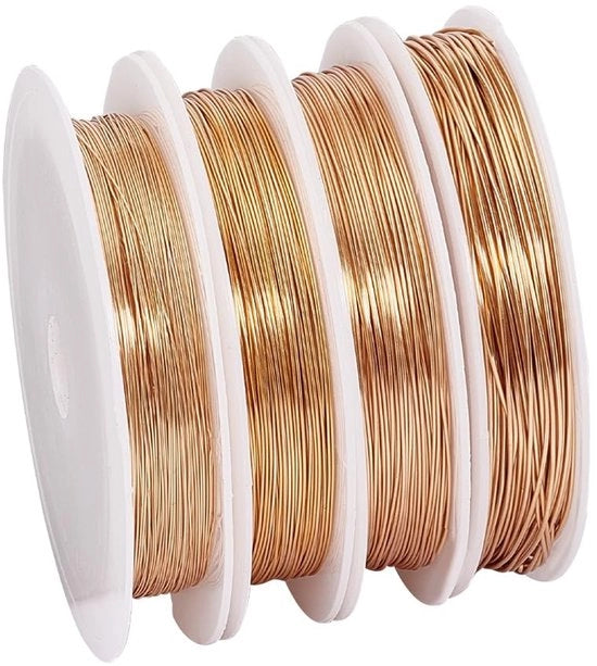 Filigrana in rame 14K - filo di confezione per orecchini/colli di collana