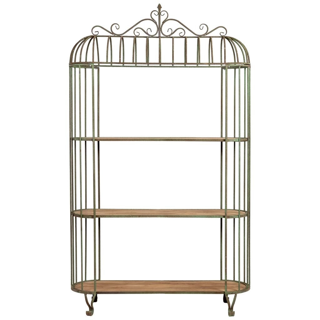 Scaffale a gabbia in ferro invecchiato 120x42x205h cm