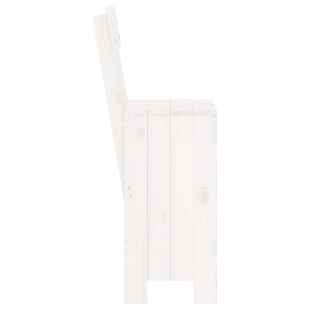 Sgabelli da Bar 2pz Bianchi 40x48,5x115,5cm Legno Massello Pino 825360