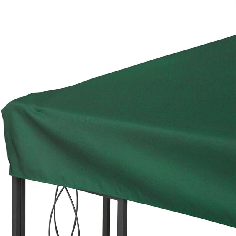 COPERTURA PER GAZEBO 4X3 M A 2 LIVELLI IN POLIESTERE CON CINGHIE E 10 FORI DI DRENAGGIO VERDE