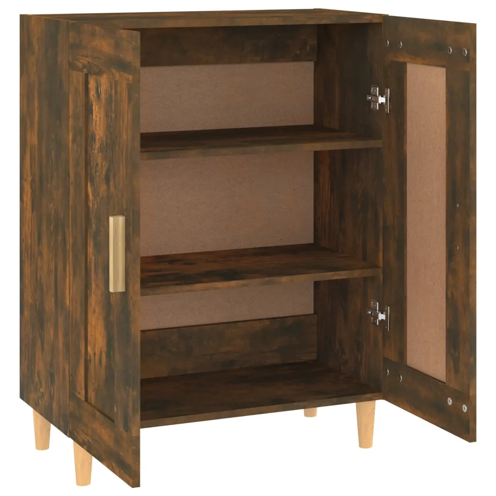 Credenza Rovere Fumo 69,5x34x90 cm in Legno Multistrato 817339