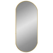 Specchio da Parete-Specchio a muro Dorato 80x35 cm Ovale