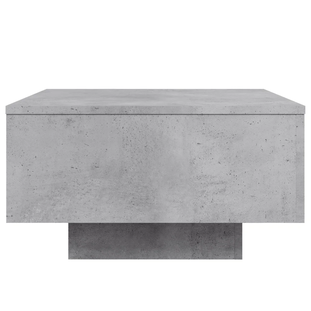 vidaXL Tavolino da Soggiorno con Luci LED Grigio Cemento 55x55x31 cm