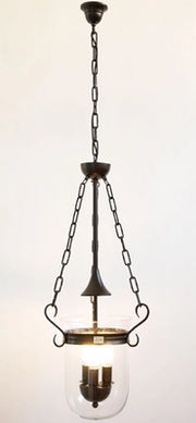 LAMPADARIO SOSPENSIONE APPLIQUE LAMPADA CULT A 3 LUCI DIAM.35 CM H120 NERO RUGG.