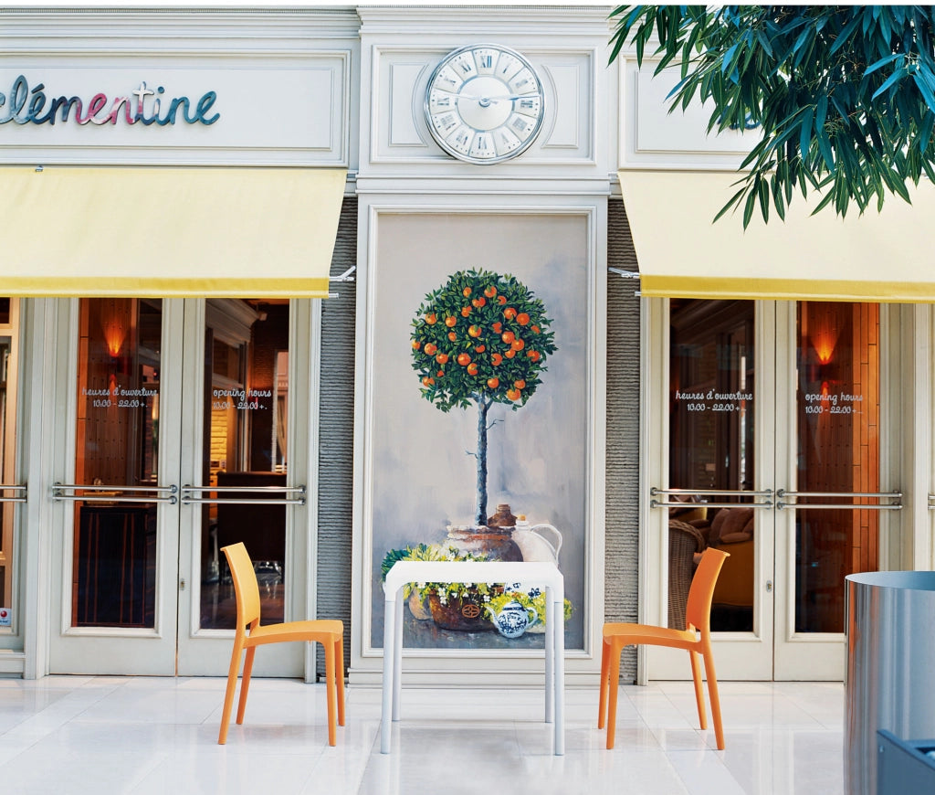 Sedia outdoor Maya impilabile arancione