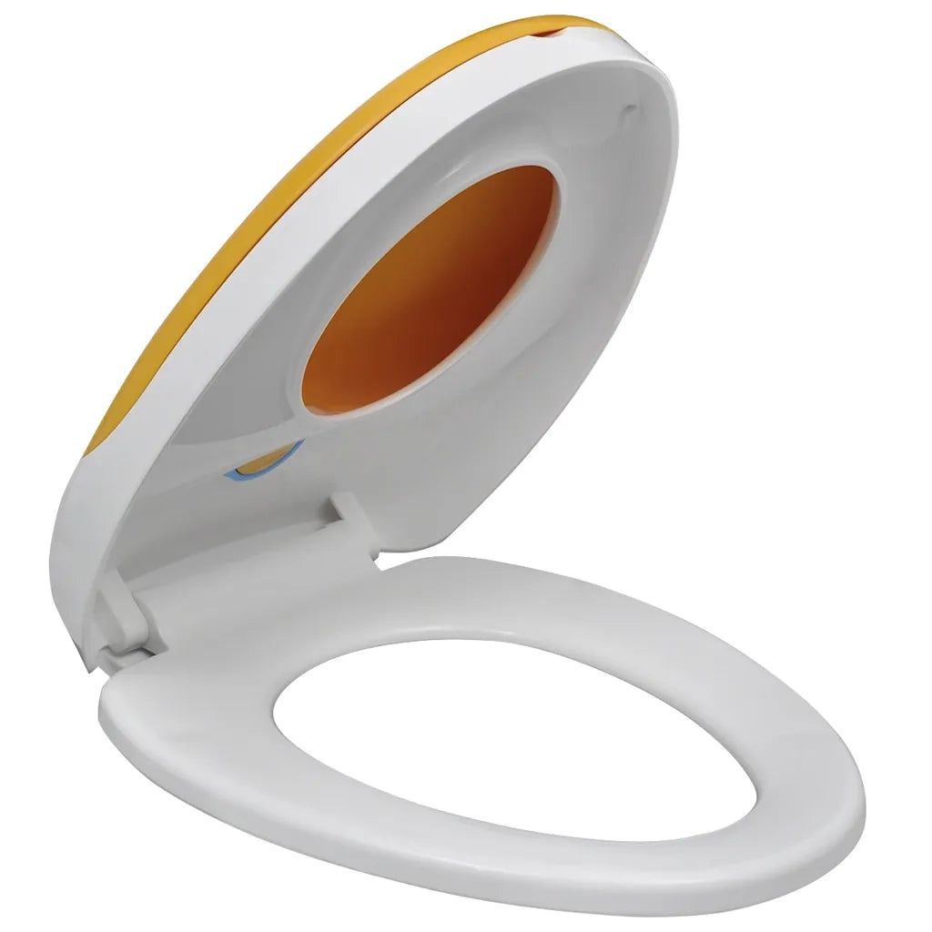 Copriwater Ammortizzato Bianco e Giallo per Adulti/Bambini cod mxl 48436