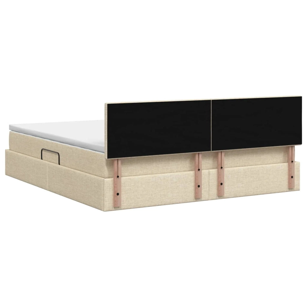 Letto con contenitore LED e materasso Crema 140 x 200 cm 3459070