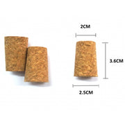 Trade Shop - 6 Tappo Tappi Sughero Conici Conico H 3,5 Cm Per Bottiglie Bottiglia Spumante -