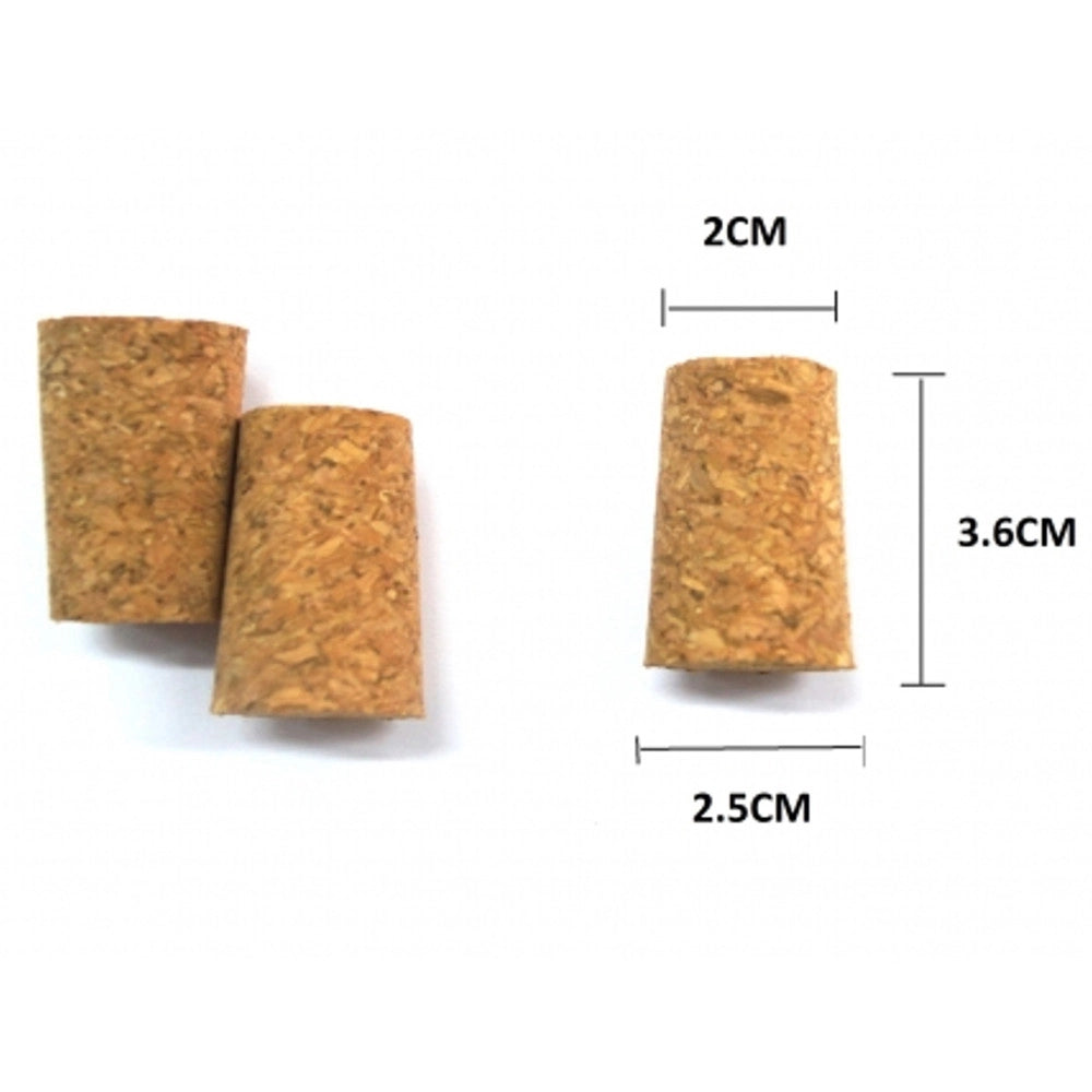 Trade Shop - 6 Tappo Tappi Sughero Conici Conico H 3,5 Cm Per Bottiglie Bottiglia Spumante -