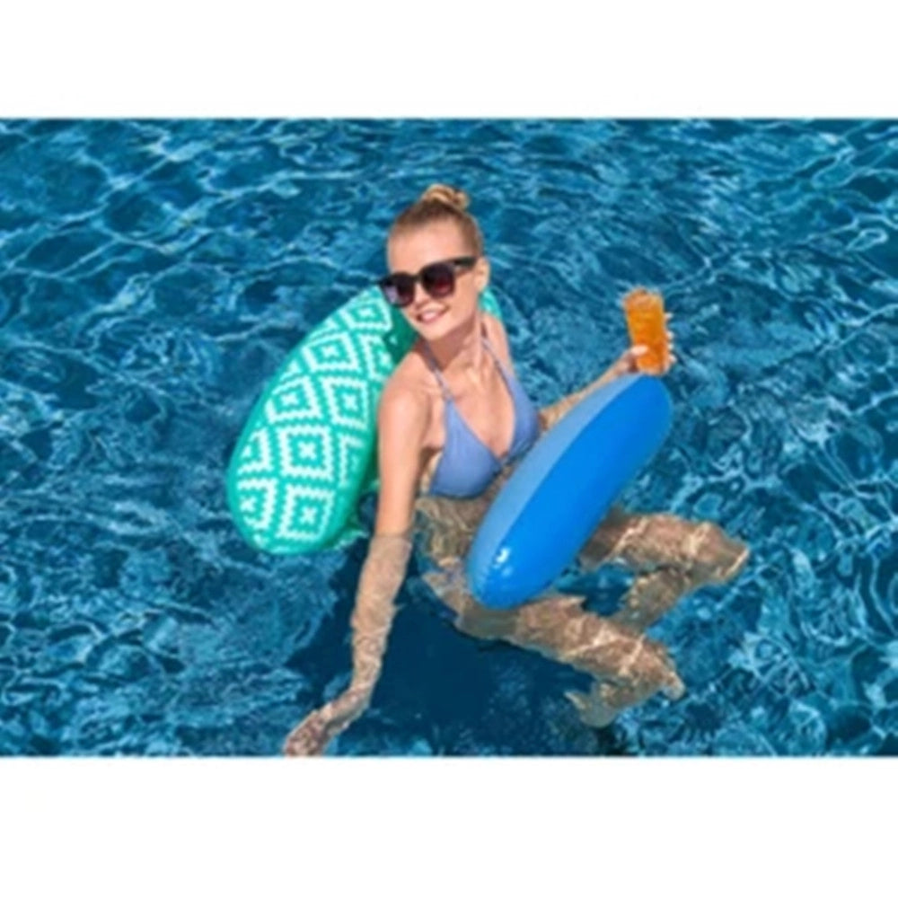 Trade Shop - Materassino Luxury Con Rete Gonfiabile 145 X 87 Cm Per Piscina Mare Estate 43555 -