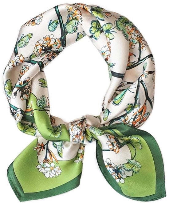 Sciarpa Donna - Sciarpa in Cotone - Sciarpa Quadrata - Leggera - Disegno Stampato - Adatta a Diversi Occasioni - Bandana