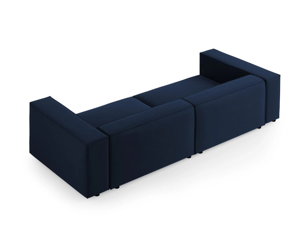 Cosmopolitan Design - Divano "Arendal" 4 posti in velluto blu reale 