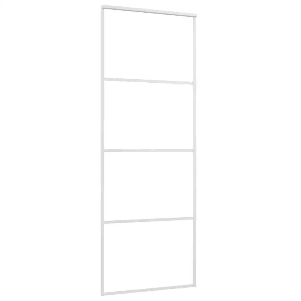 Porta Scorrevole in Vetro ESG e Alluminio 76x205 cm Biancacod mxl 71066