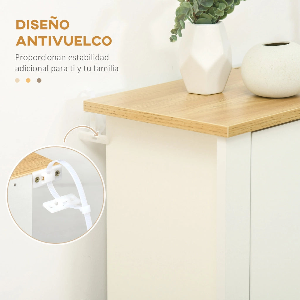 Scarpiera da Ingresso ¨C Xylo ¨C Bianco con Cassetti e Ripiani Regolabili 72x26x80 cm