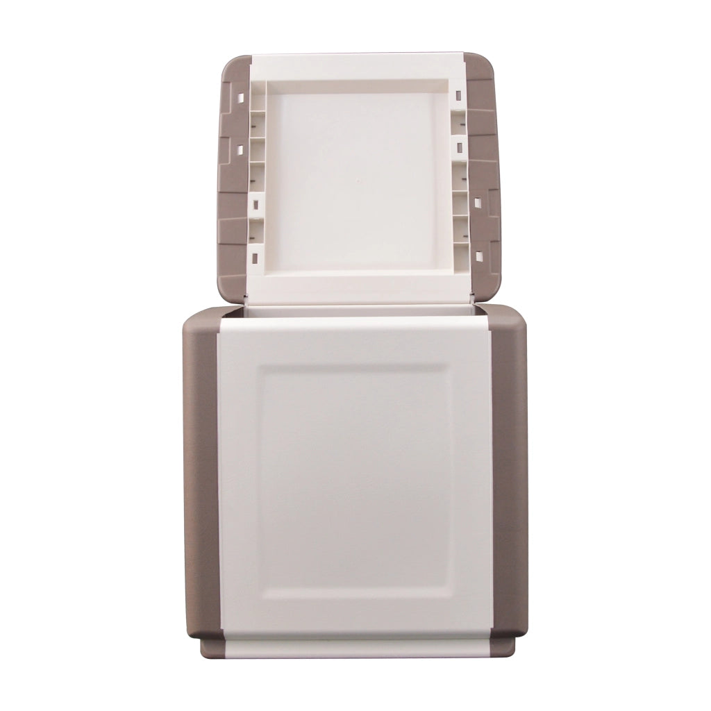 BAULE PORTATUTTO cm 54 x 53 x H 57 - tortora/ecru  - ARTPLAST