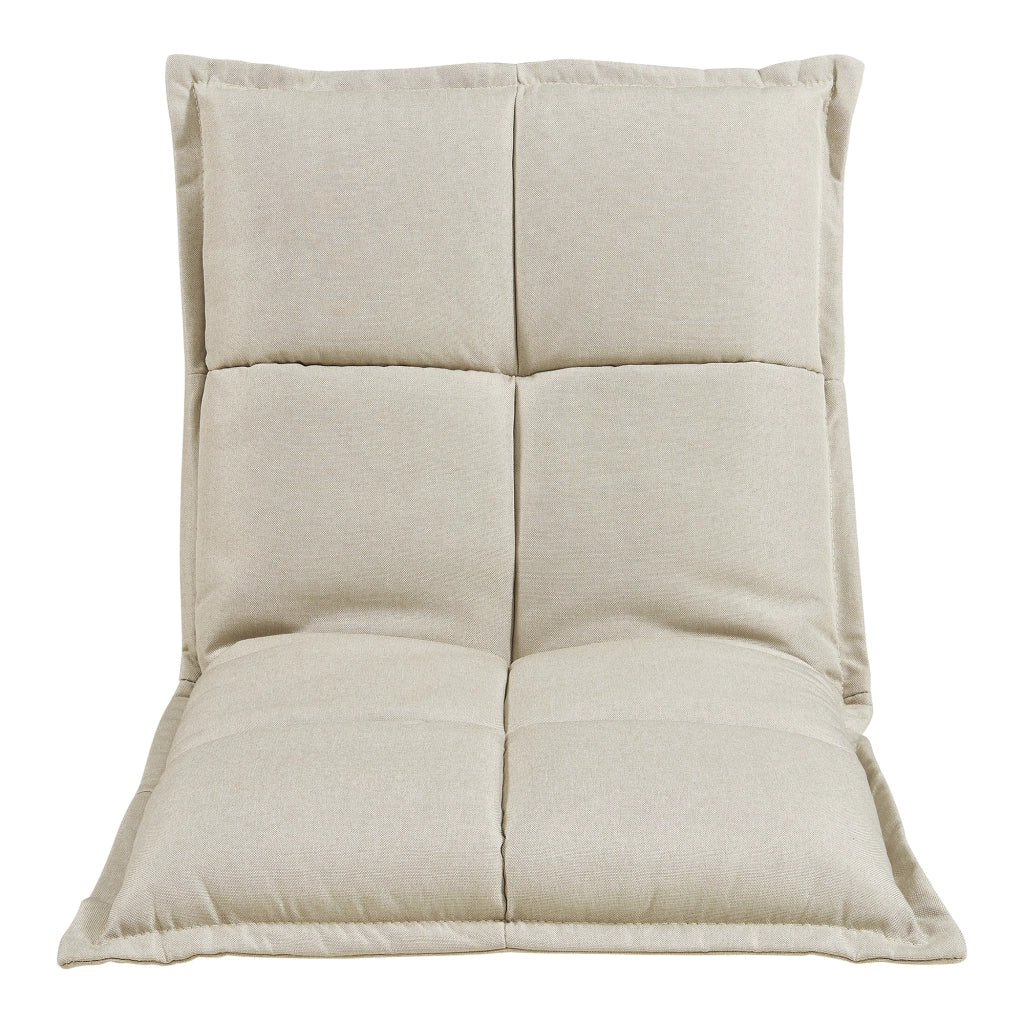 Set di 2 Sedie da Pavimento Deinze con Schienale Regolabile - Beige [en.casa]