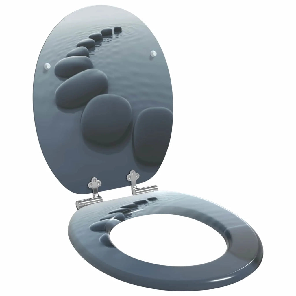 Sedile per toilette con chiusura morbida 2 pz Grigio CFW3449533