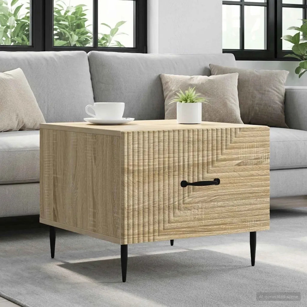 Tavolino da salotto con cassetto Rovere Sonoma 49 x 50 x 40 cm 894967