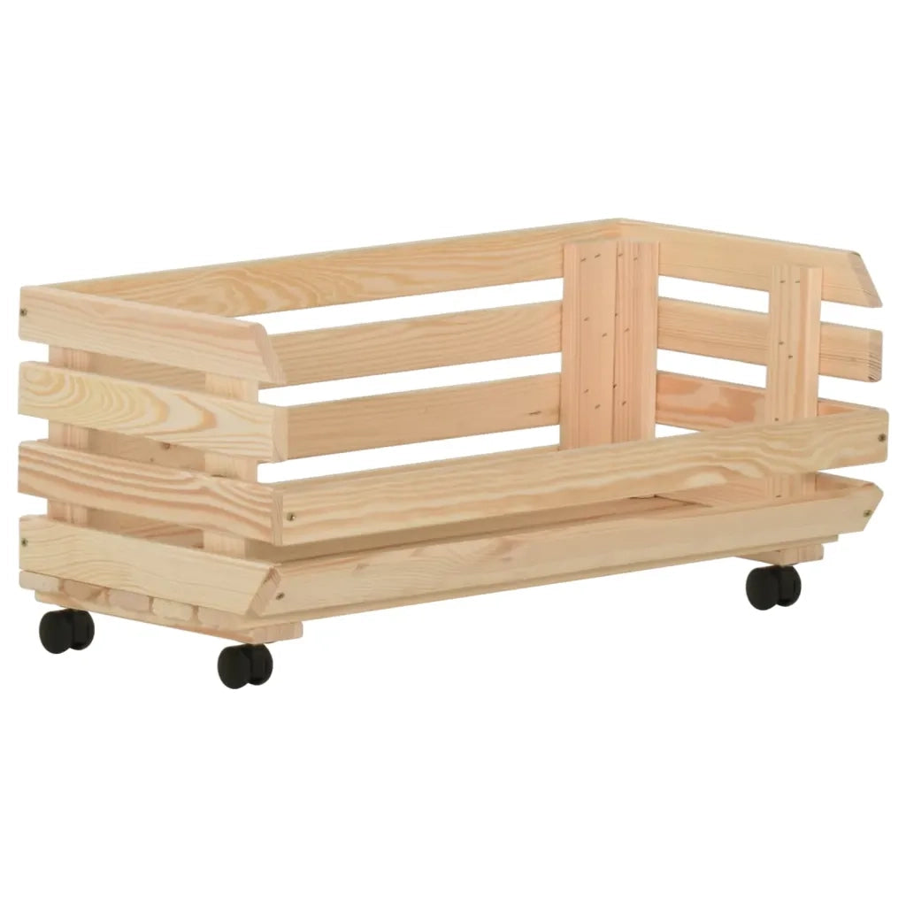 Carrello Portaverdure 77x30x80 cm in Legno Massello di Pino 327327