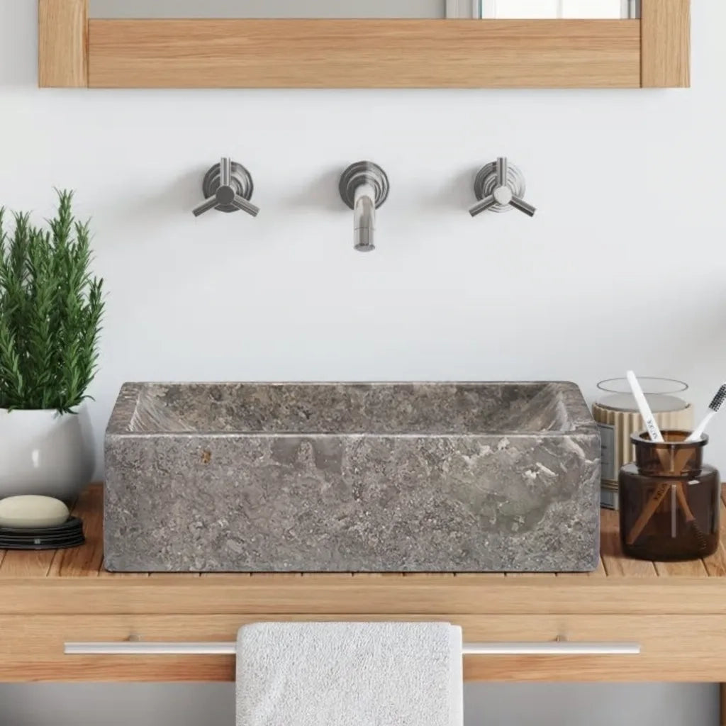 Lavello 45x30x12 cm Marmo Lucido Grigio CFW3965622