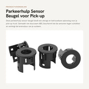 Kit di parcheggio sensore - Manubrio shockresistente - Cassetta in ABS - Set da 4 pezzi - Adattamento diretto per pick-up - Duraturo e resistente ai graffi - Sensore di parcheggio