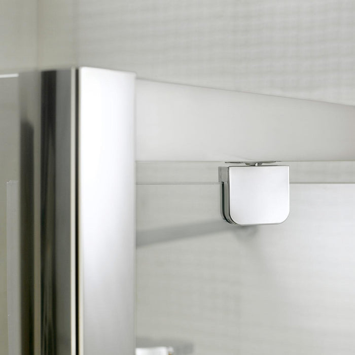 Box Doccia 3 lati 90x130x90 cm 2 Ante Battenti in Cristallo Trasparente 6mm H185 Fosterberg Koge Trio