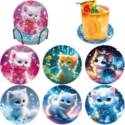 Set di 6 sottosterilizzatori per Diamond Painting con supporto, sottosterilizzatori per Diamond Art per gatti, immagini per Diamond Painting per adulti e bambini, sottosterilizzatori con gomma per Diamond Cup, attività per adulti donne