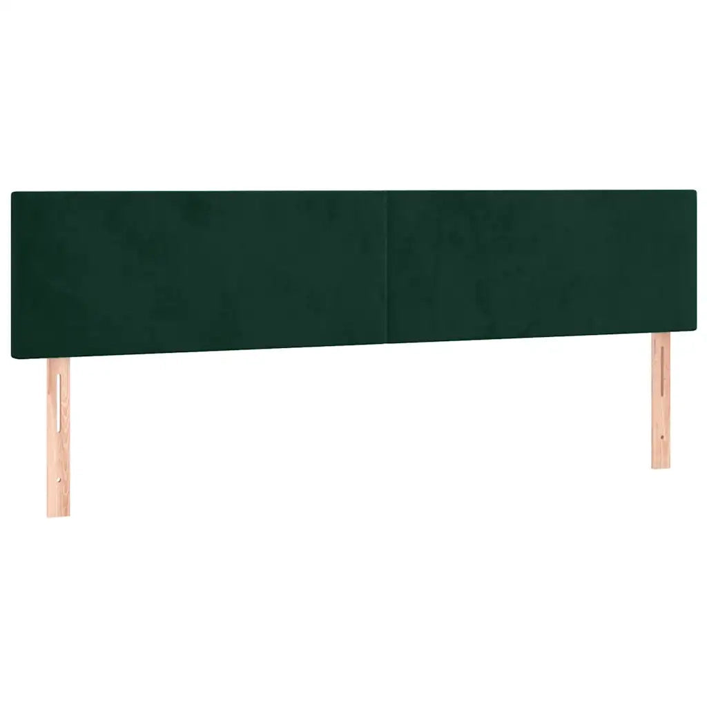 Giroletto a Molle con Materasso Verde Scuro 160x200 cm Velluto 3130850