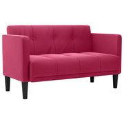 Divano | Divano da soggiorno | Sofa Divanetto Rosso Vino 111 cm in Velluto