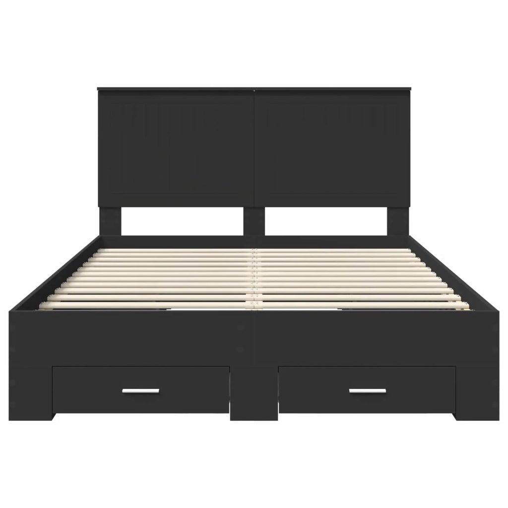 Struttura del letto Nero 140 x 190 cm Legno multistrato 3411306