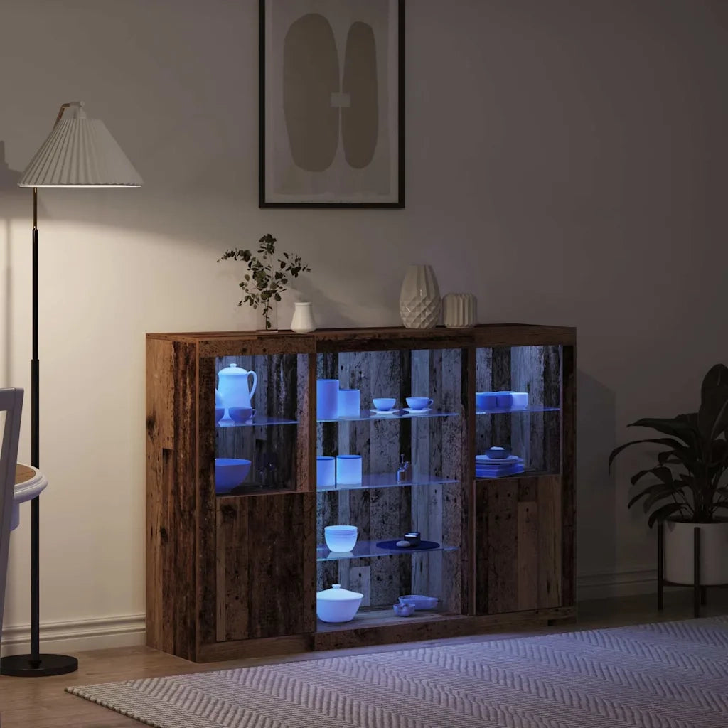 Credenza | Madia LED Legno vecchio 142,5 x 37 x 100 cm Legno multistrato