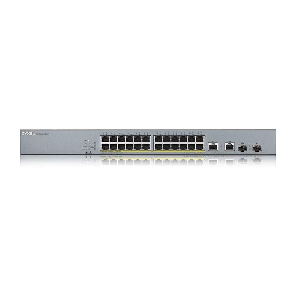 Switch di rete Zyxel GS1350-26HP-EU0101F Gestito L2 Gigabit Ethernet (10/100/1000) Power over Ethernet (PoE) Grigio
