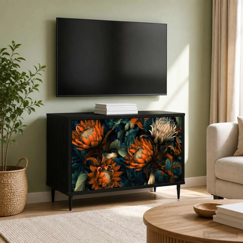 Mobile TV LOCHEM 69 x 33 x 50,5 cm Rovere Nero 8007010