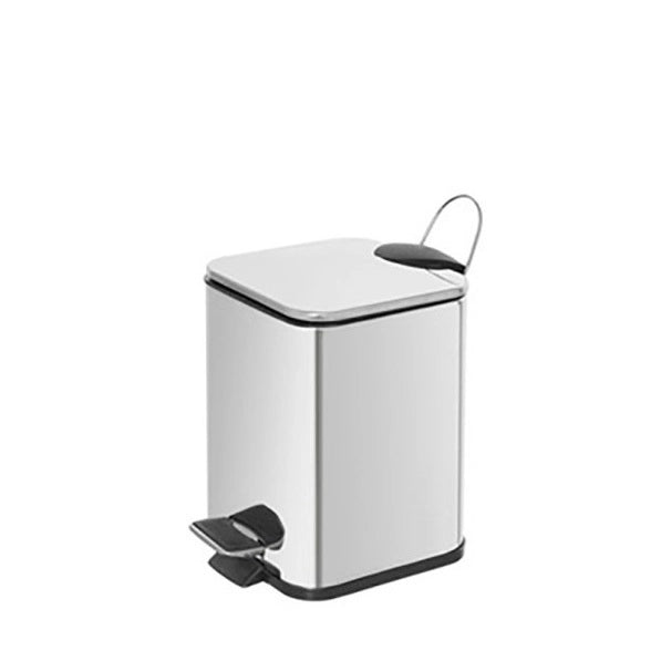 PATTUMIERA 3L 16X16XH25CM ACCIAIO CROMO