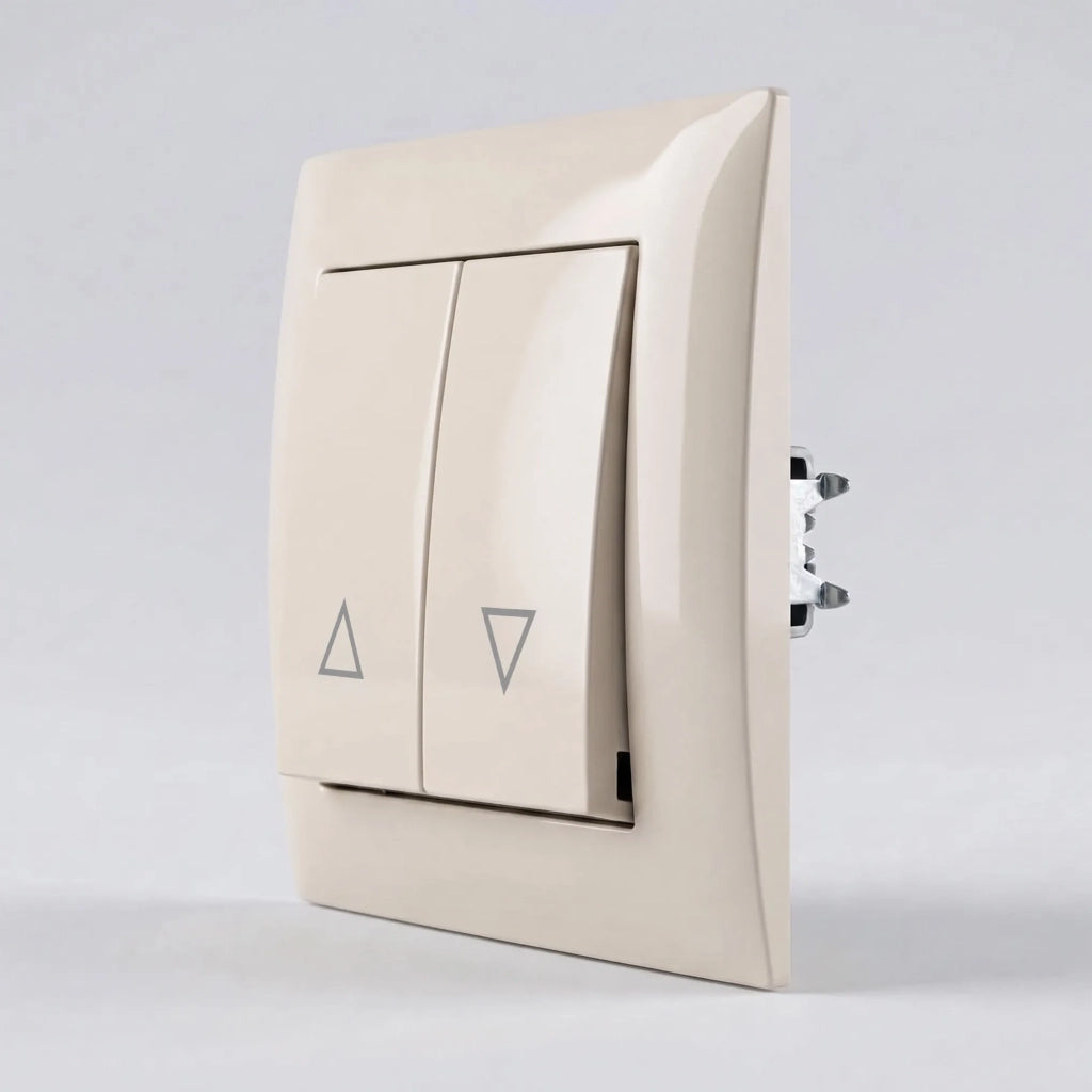 Interruttore Per Veneziane Con Cornice Oste Jnh009-w Beige