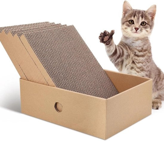 Kartonni spazzacampana per gatti - 5 pezzi di spazzacampana in cartone - divano da gatto per interni - relax e divertimento - peso massimo kg