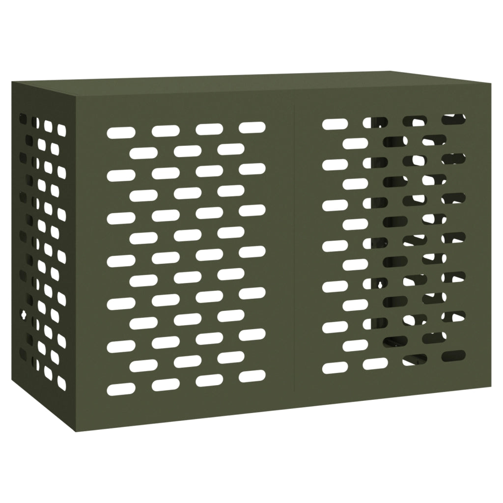 Cover per Condizionatore d'Aria Verde Oliva 100x50x70 cm Acciaio
