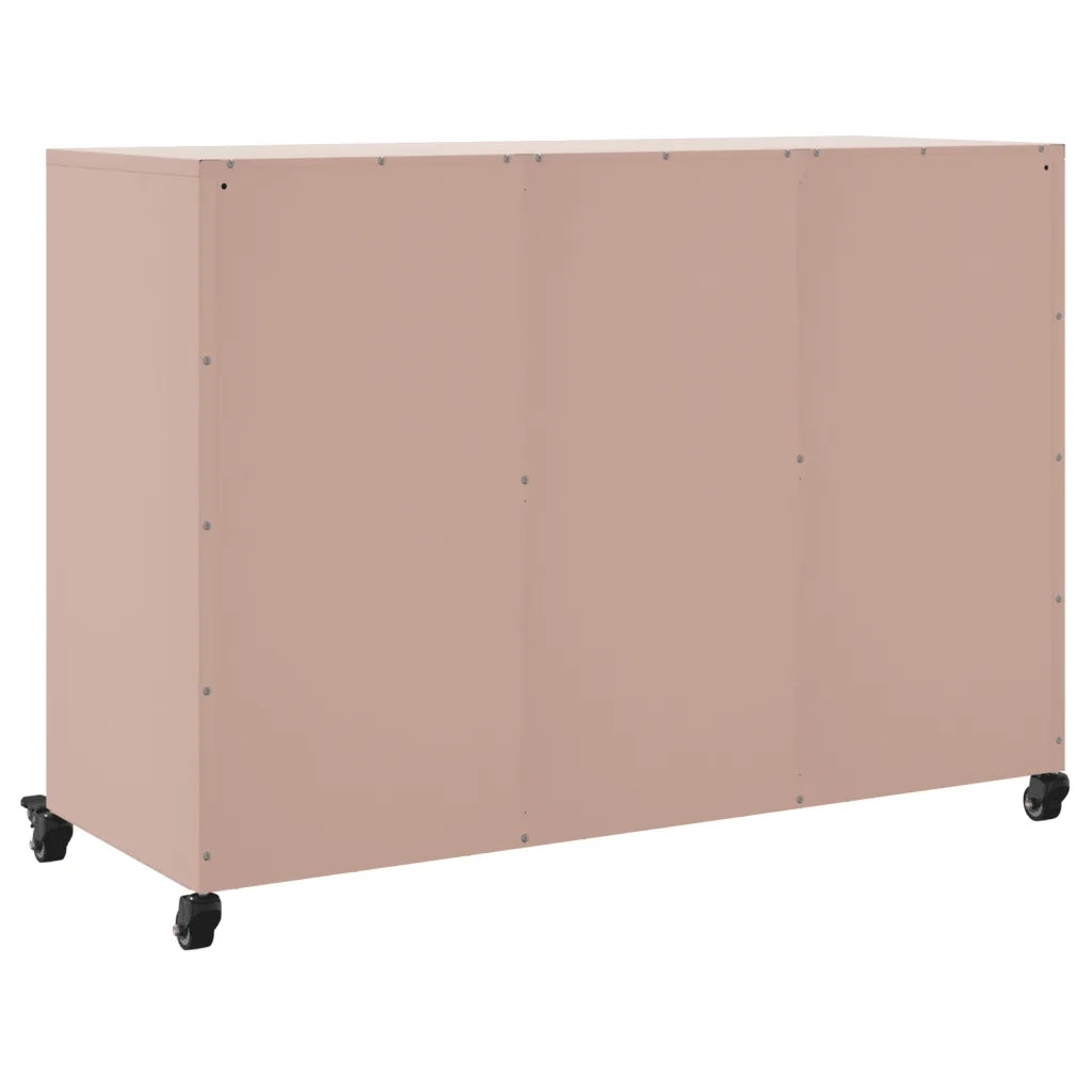 Credenza | Madia | Buffet da pranzo | Armadio da pranzo Rosa 100,5x39x72 cm in Acciaio
