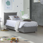 Astianatte, Letto Singolo Materasso Incluso Made in Italy, Grigio