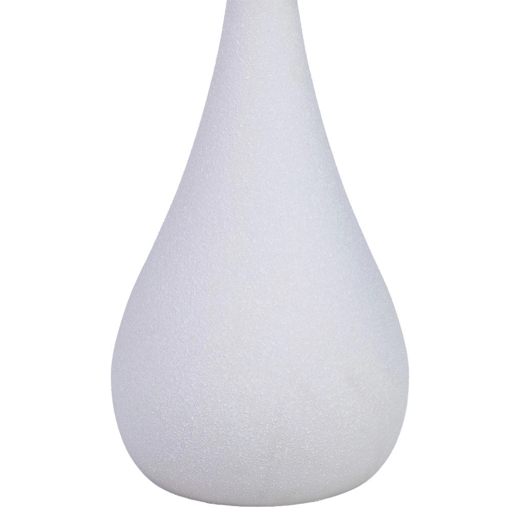 Tavolino in metallo e vetro 40x40x42,5/51h cm Bianco