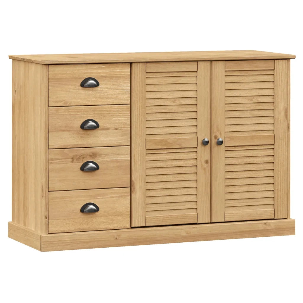 Credenza con Cassetti-Buffet-Armadio da cucina VIGO 113x40x75 cm Legno Massello di Pino