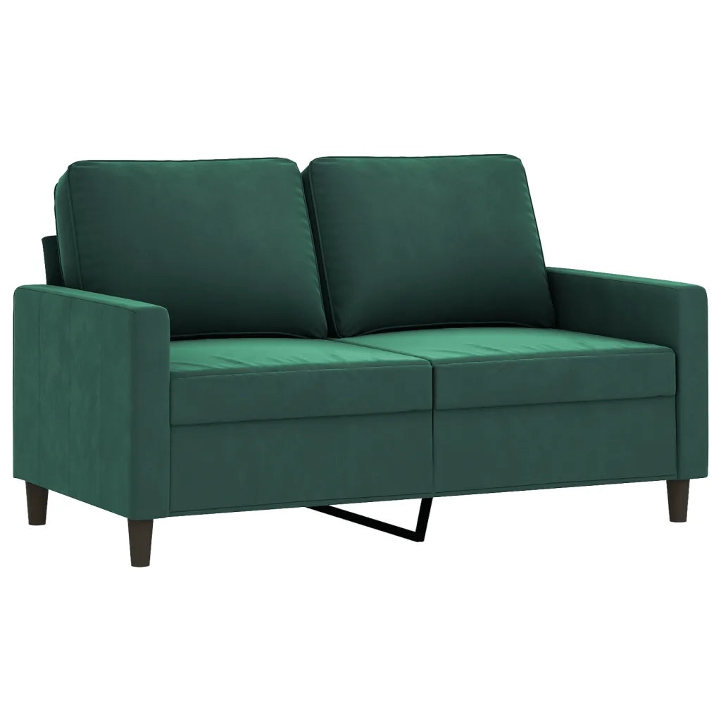 Set di Divani 4 pz con Cuscini Verde Scuro in Velluto 3201966