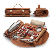 Set di barista color caffè, set di barista multifunzionale, borsa a spalla da barista portatile per esterni, set di barista da viaggio.