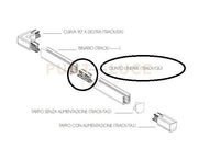 TRACK-GIU Giunto lineare binario per sistema track installazione in binario nero opaco